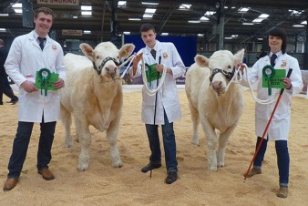 Charolais Team Will Tucker, Anwen Jones & Donald Maclean achieve 4th place at the National Young Show Stars Competition