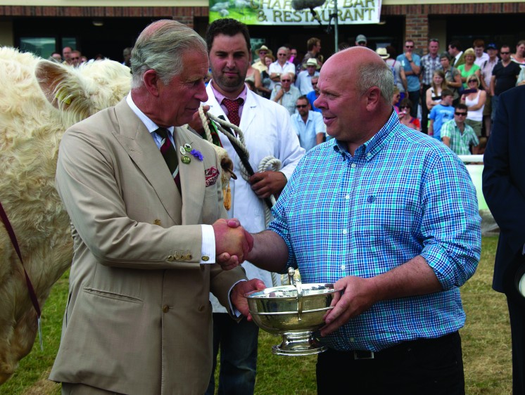 Princes Charles congratulated "King Charles" on winning the Fitzhugh Trophy with Barnsford Ferny and Coolnaslee Gigi