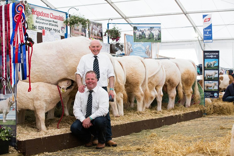 Albert & David Connolly taking a well earned break at Balmoral show