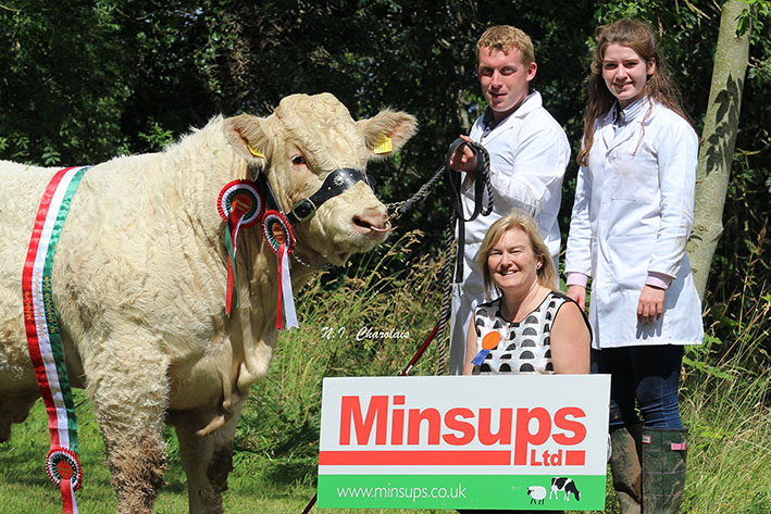 Minsups Senior Male Champion Stranagone Magic bred by the McWilliams family with Apryl Biddle (MD Minsups)